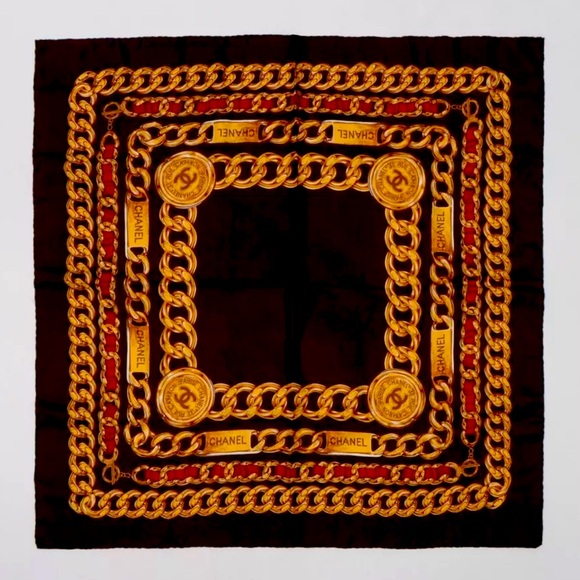 Chanel 31 Rue Cambon Scarf Silk Khaki - Picture 1 of 8